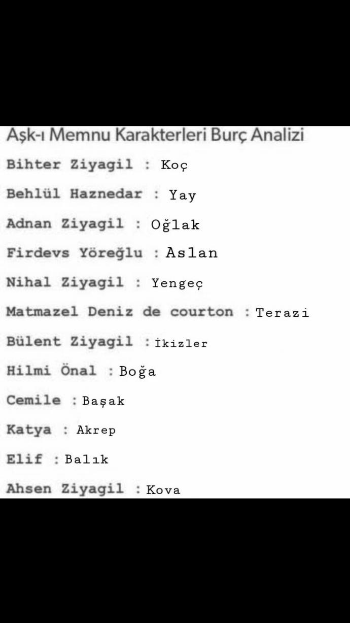 Burcuna göre hangi Aşk-ı Memnu karakterisin✨?