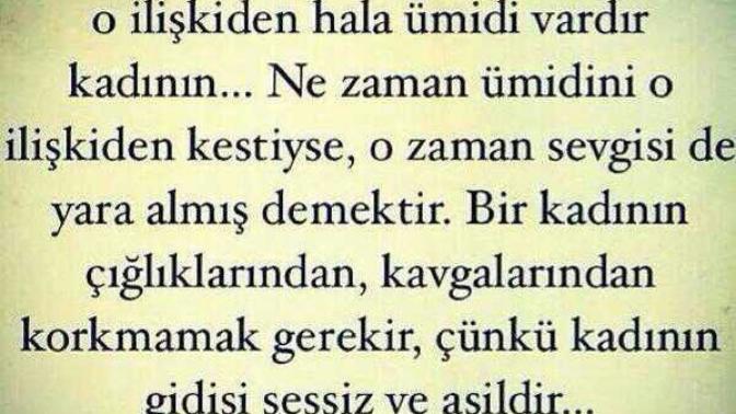 Kadın sustuğunda korkmalı mı?