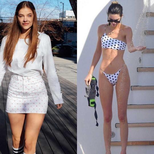 Kendall Jenner ile Barbara Palvin saç baş kavga etse kim kazanır?