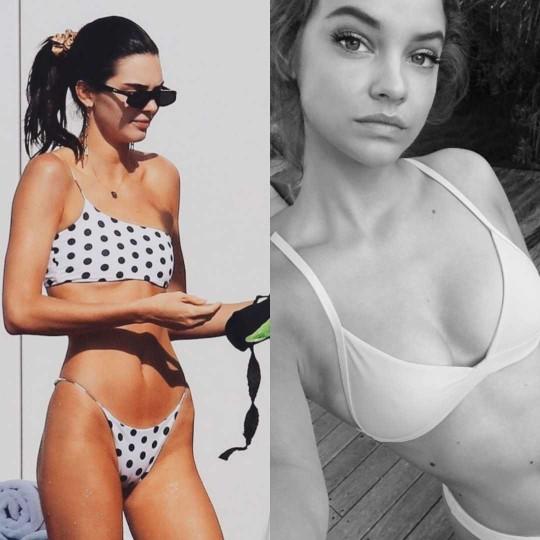 Kendall Jenner ile Barbara Palvin saç baş kavga etse kim kazanır?