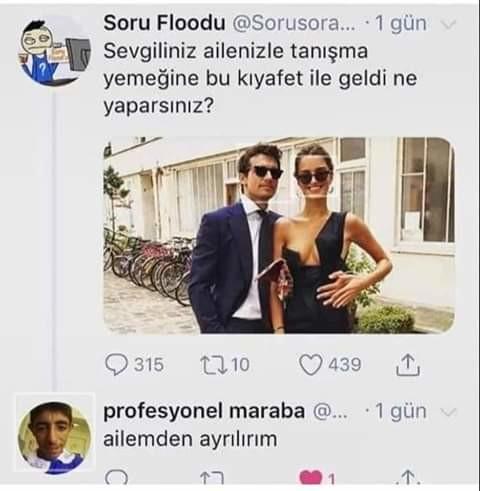 Sevgiliniz ailenizle tanışmak için bu kıyafetle geldi ne yaparsınız?
