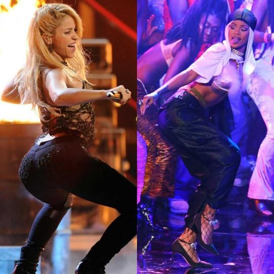 Rihanna ile Shakira saç baş kavga etse kim kazanır?