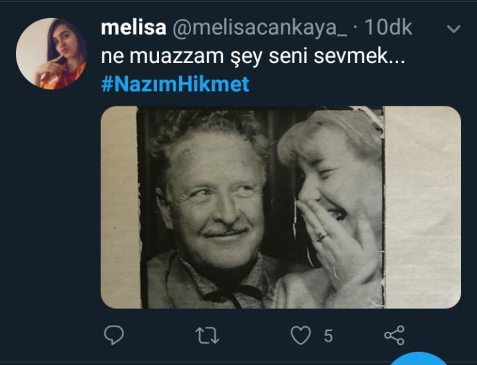 O aramızdan ayrılalı 56 yıl oldu. Ölüm yıldönümünde ünlü şairimiz Nazım Hikmet'in en sevdiğin şiirini/sözünü yazar mısın?