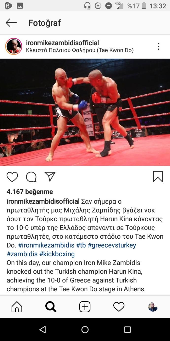 Türkleri sürekli aşagılamaya çalışan Yunanlı dövüşçü Mike Zambidis'e cevap verebilecek bir babağiyit çıkar mı sizce de?