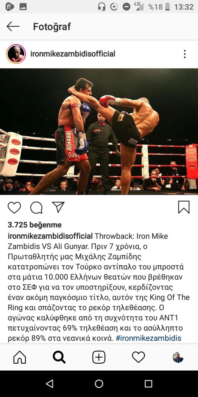 Türkleri sürekli aşagılamaya çalışan Yunanlı dövüşçü Mike Zambidis'e cevap verebilecek bir babağiyit çıkar mı sizce de?