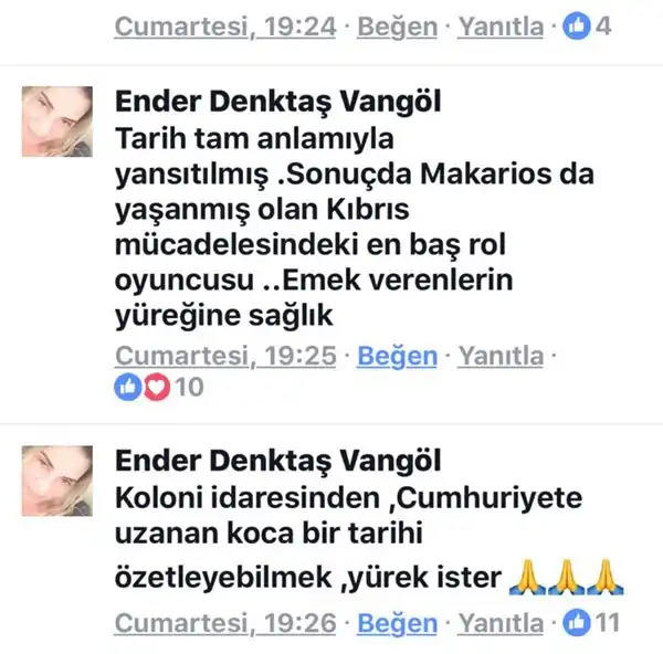 Rauf Denktaş'ın kızından saldırganlara kınama, anıta destek.