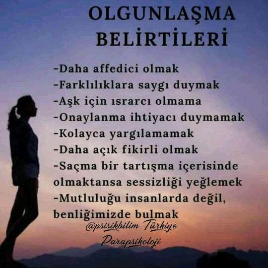 Olgunlaşma belirtileri sizce neler?