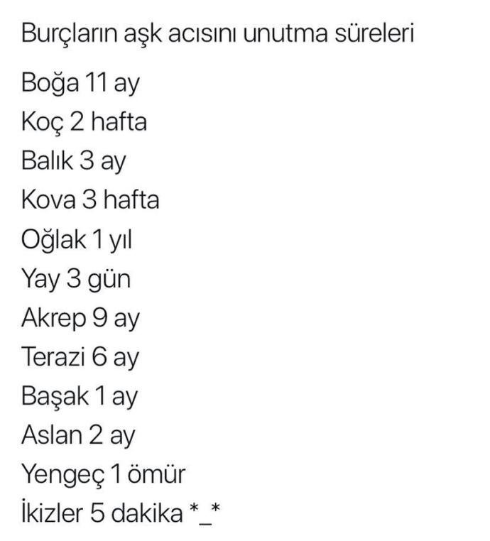 Burçların aşk acısını unutma süreleri?