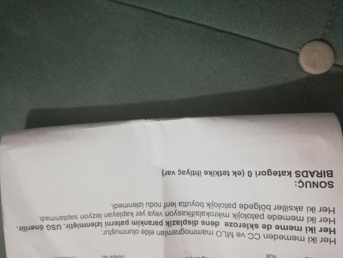 Yarın ultrasona gidicez.