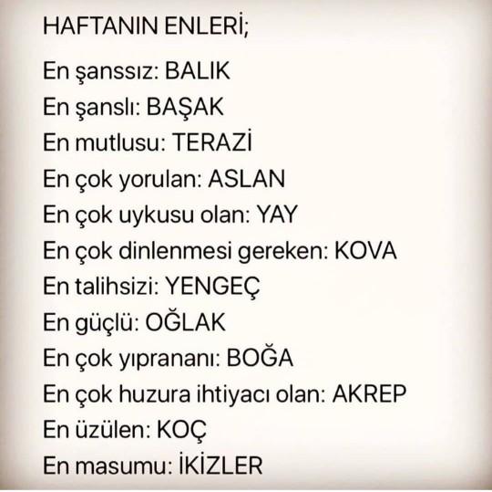 Burçların enleri alalım siz nasıldınız?