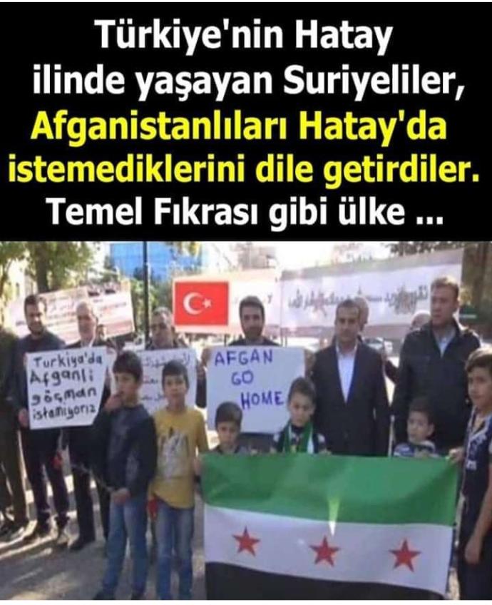 Hatay'da ki Suriyeliler afyanistanlilari bu ülkede istemediklerini belirttiler ne düşünüyorsunuz?