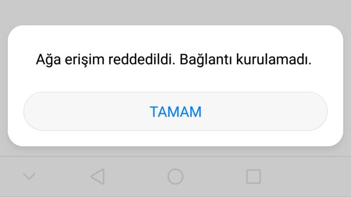 Ağa erişim reddedildi?