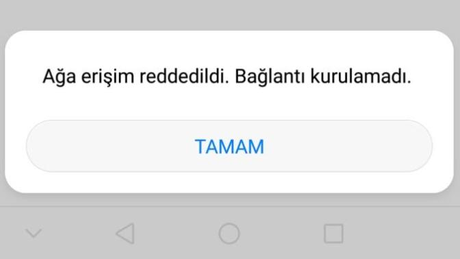 Ağa erişim reddedildi?