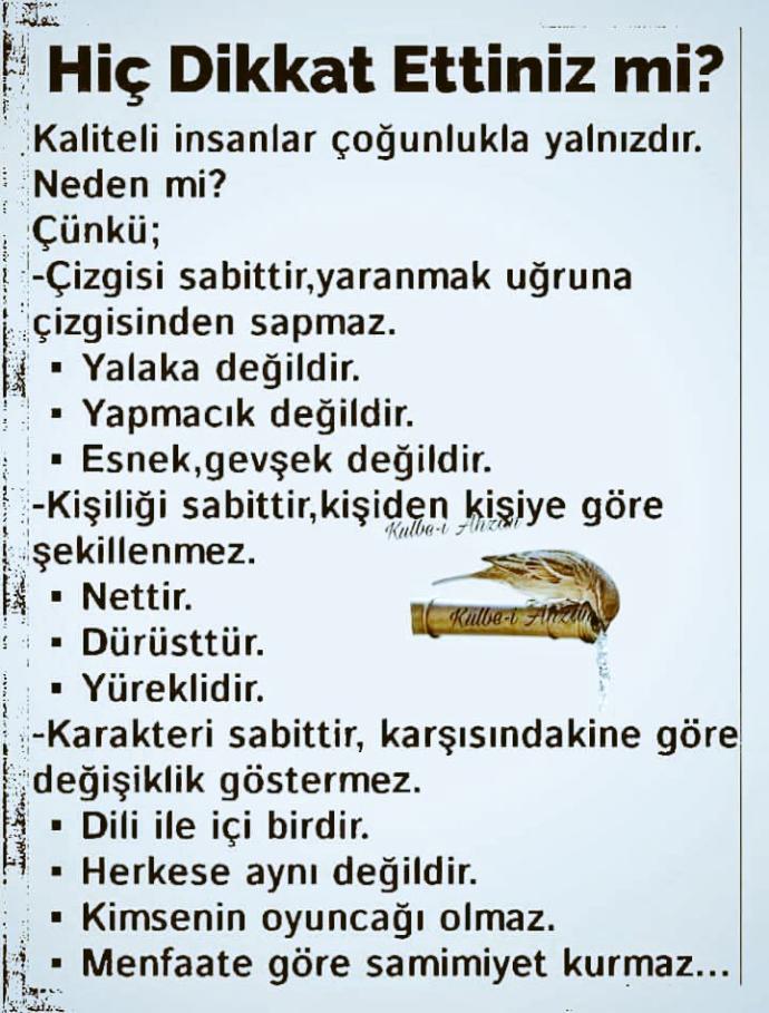 İnsanın kalitesi nasıl belli olur?