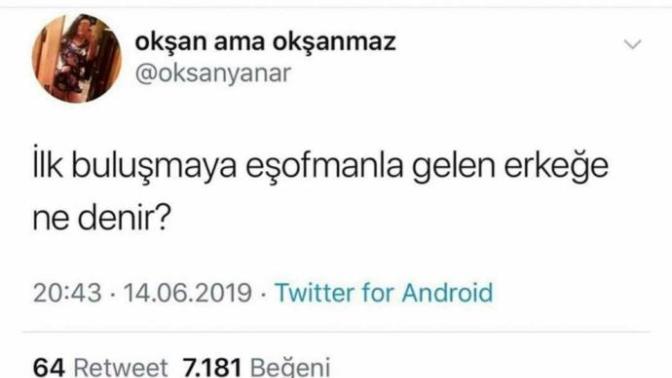 İlk buluşmaya eşofmanla gelen erkeğe/kıza ne denir?