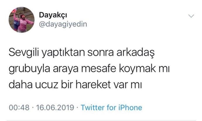 Sevgili yaptıktan sonra arkadaş grubunuzla araya mesafe koyduğunuz oldu mu?