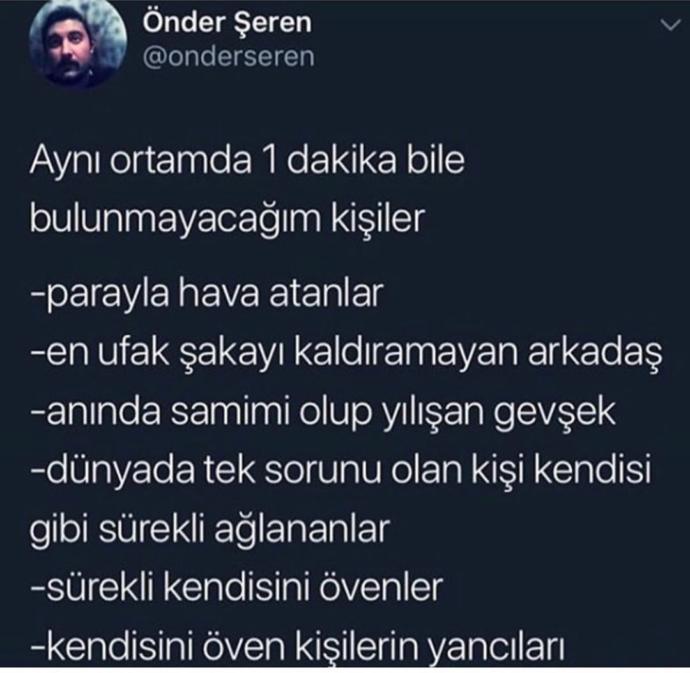 Hangi özelliklere sahip insanlar sizinle aynı ortamı paylaşamaz?
