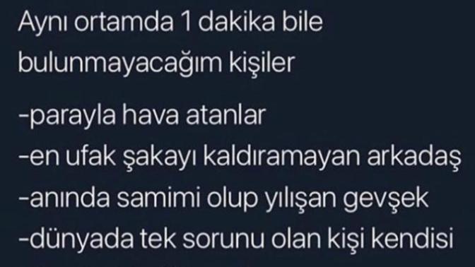 Hangi özelliklere sahip insanlar sizinle aynı ortamı paylaşamaz?