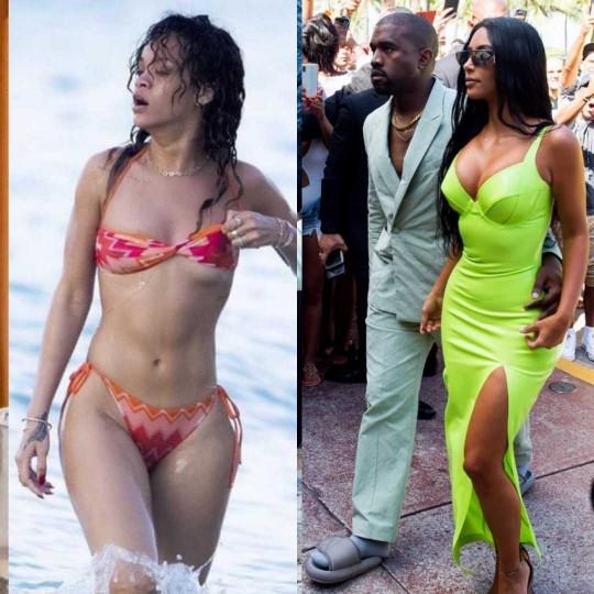 Rihanna ile Kim Kardashian saç baş tekme tokat kavga etse kim döver?