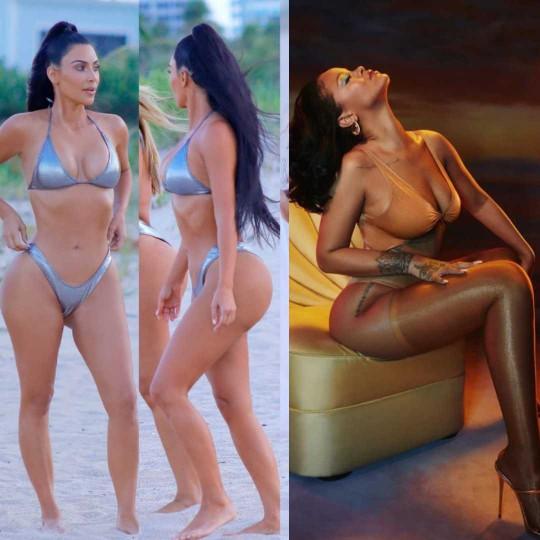Rihanna ile Kim Kardashian saç baş tekme tokat kavga etse kim döver?