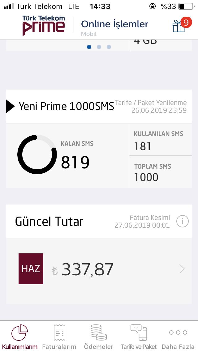 Prime yeni eksper 10 gb kullanan var mı?