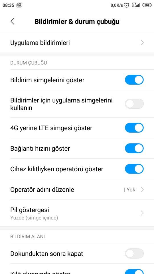 Pocophone F1 de bildirim ikonu sorunu?
