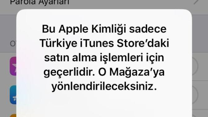 İphone um apple kimliğine giriş yapmıyor? “bu Apple kimliği sadece Türkiye iTunes store daki satın almalar için geçerlidir.” ?