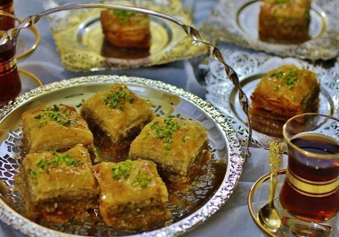 baklava ve çay