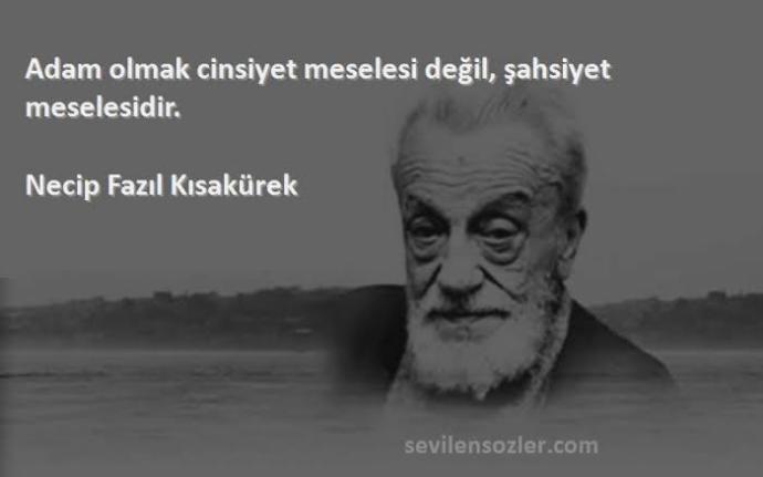 Cinsiyet değil şahsiyet meselesi olan sorularda 