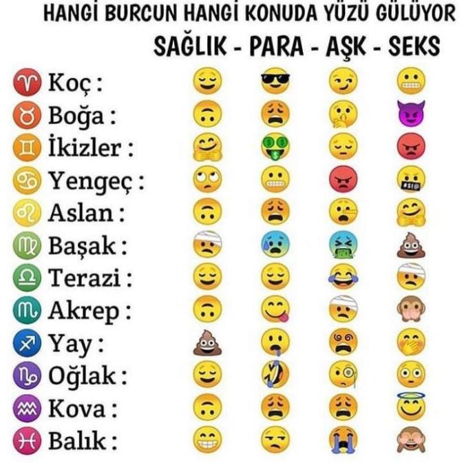 Hangi Burcun Hangi konuda Yüzü Gülüyor?