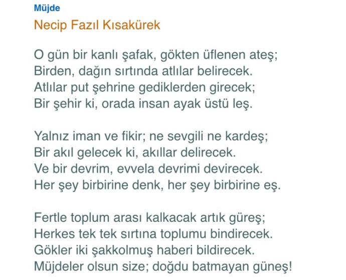 Buraya bir şiir bırakır mısınızz?