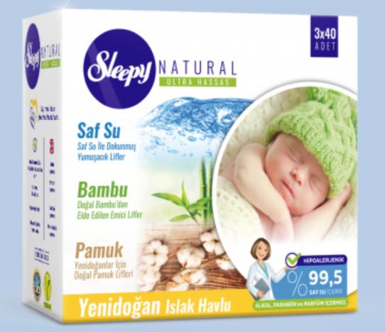 Sleepy Natural Yenidoğan Islak Havlu