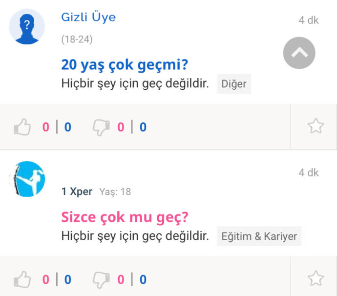 Bahsi geçen sorular, görüşler;