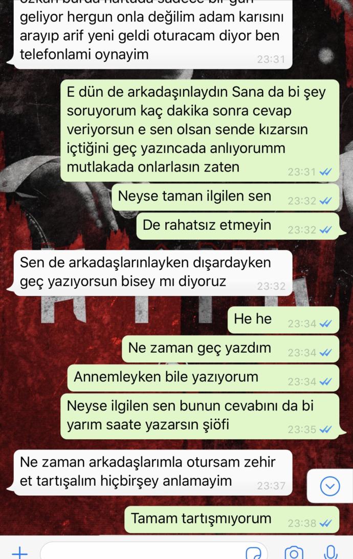 Sevgiliniz geç yazsa sizde kızmaz mısınız?