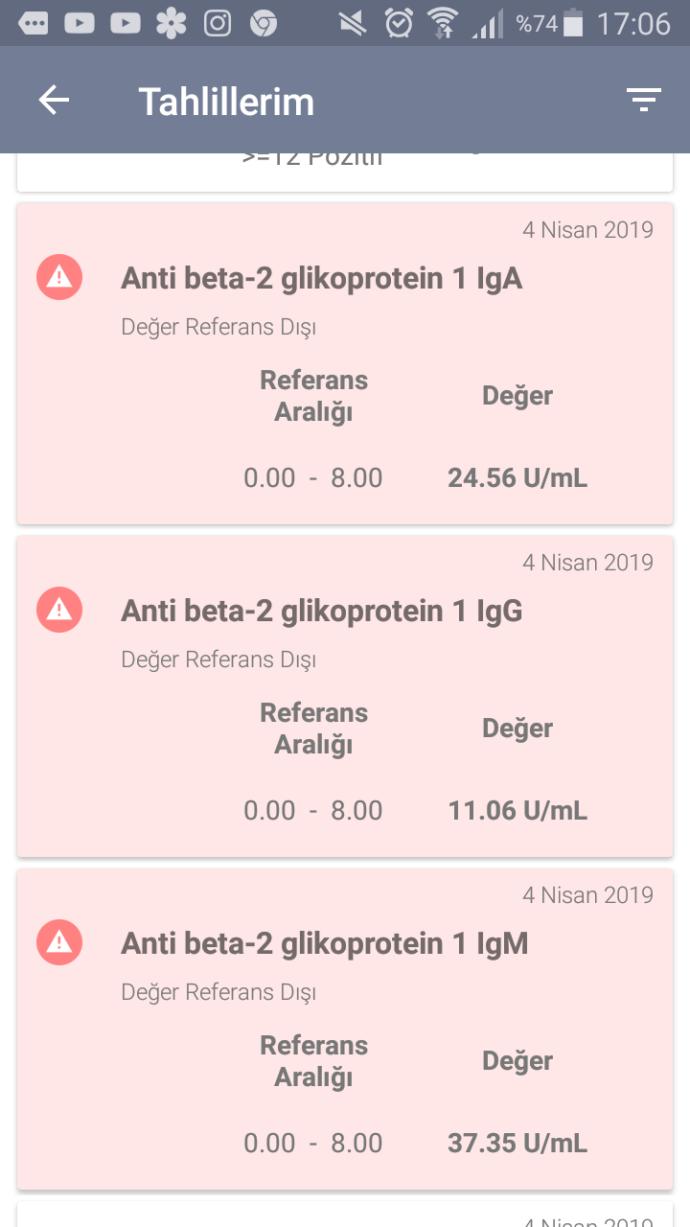 Gecmis tahlillerini karsilastirma yaparmisiniz?