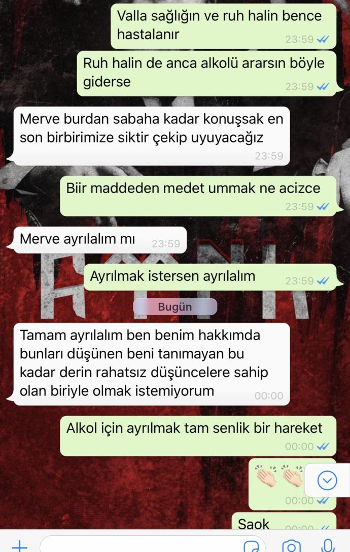 Sevgilim alkol yüzünden benden ayrıldı sizce ne yapayım?