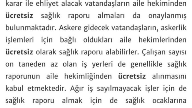 LCW Sağlık Raporu?