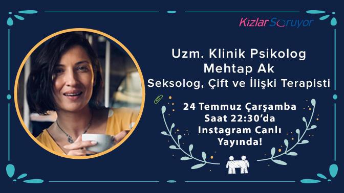 Uzman Klinik Psikolog, Seksolog, Çift ve İlişki Terapisti Mehtap Ak