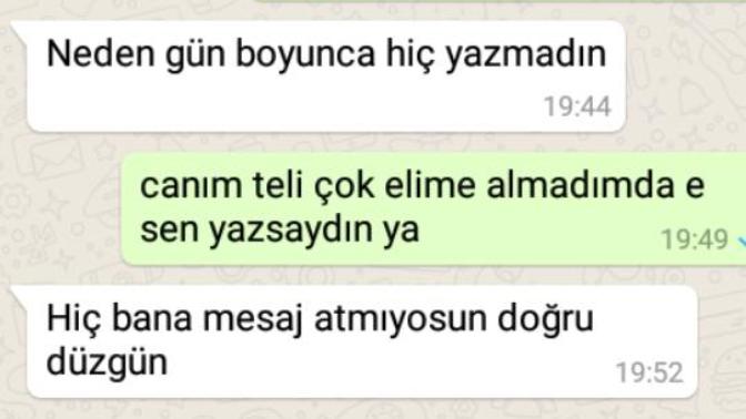 Arkadaşlar ACİL bakınn kendisi ben yazmadan yazmıyor die gün boyu arayıp sormadım böyle yazmış kavgaya dönğşmeden ne yazmalıyım?