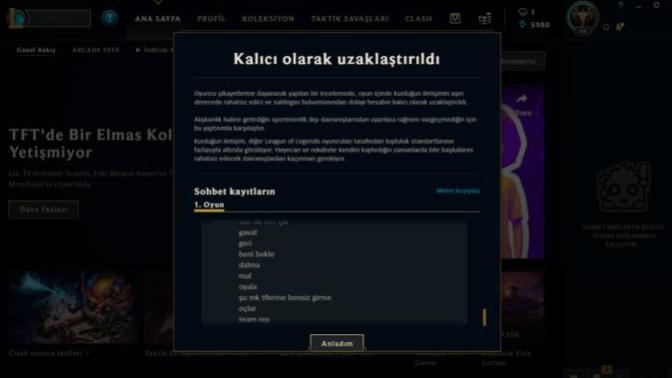 LoL sınırsız ban yemişim, çok ağır değil mi?