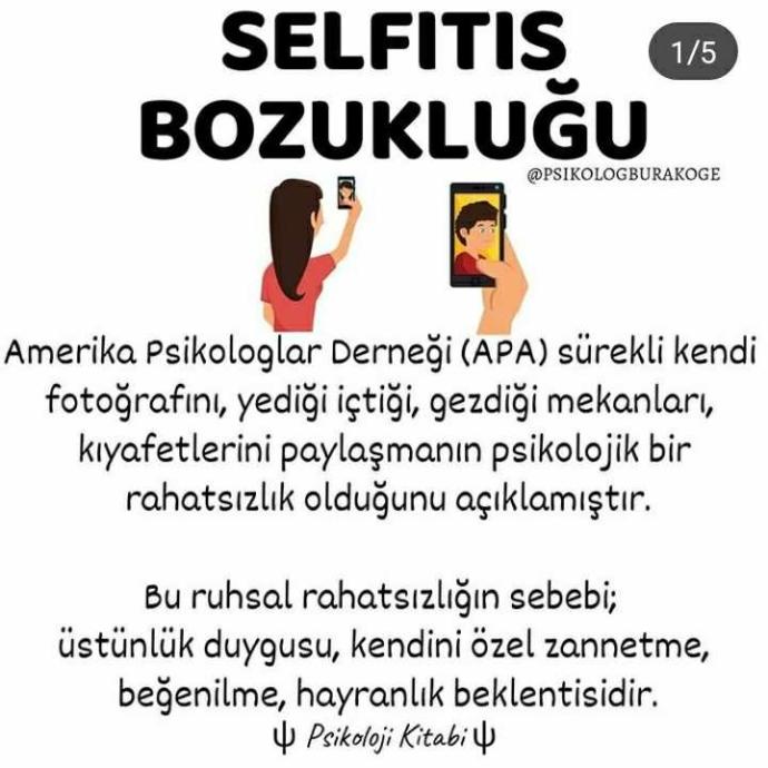 Selfıtıs bozukluğu rahatsızlığından haberdar mısınız?