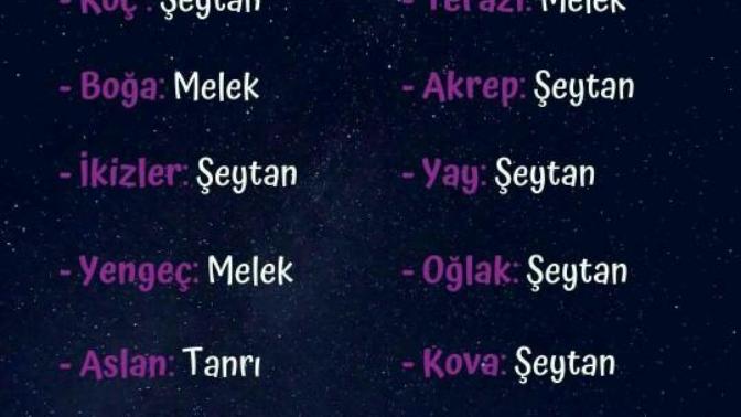 Burcuna Göre Melekmisin Yoksa Şeytanmı?