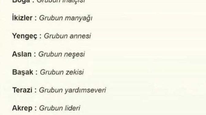 Arkadaş grubunda burçlar sen hangisisin?
