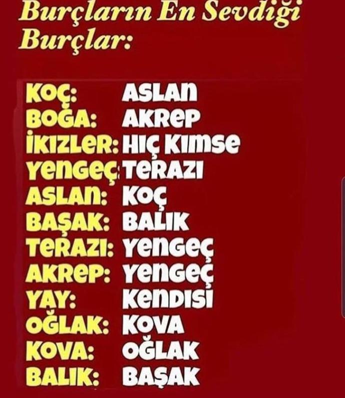 Burçların en sevdiği burçlar kimlermiş öğrenmek İster misiniz?