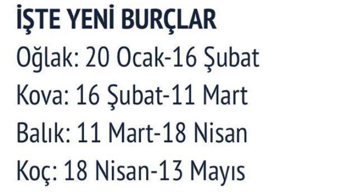 BURÇLAR DEĞİMİŞ.. Yeni burcunuz ne?
