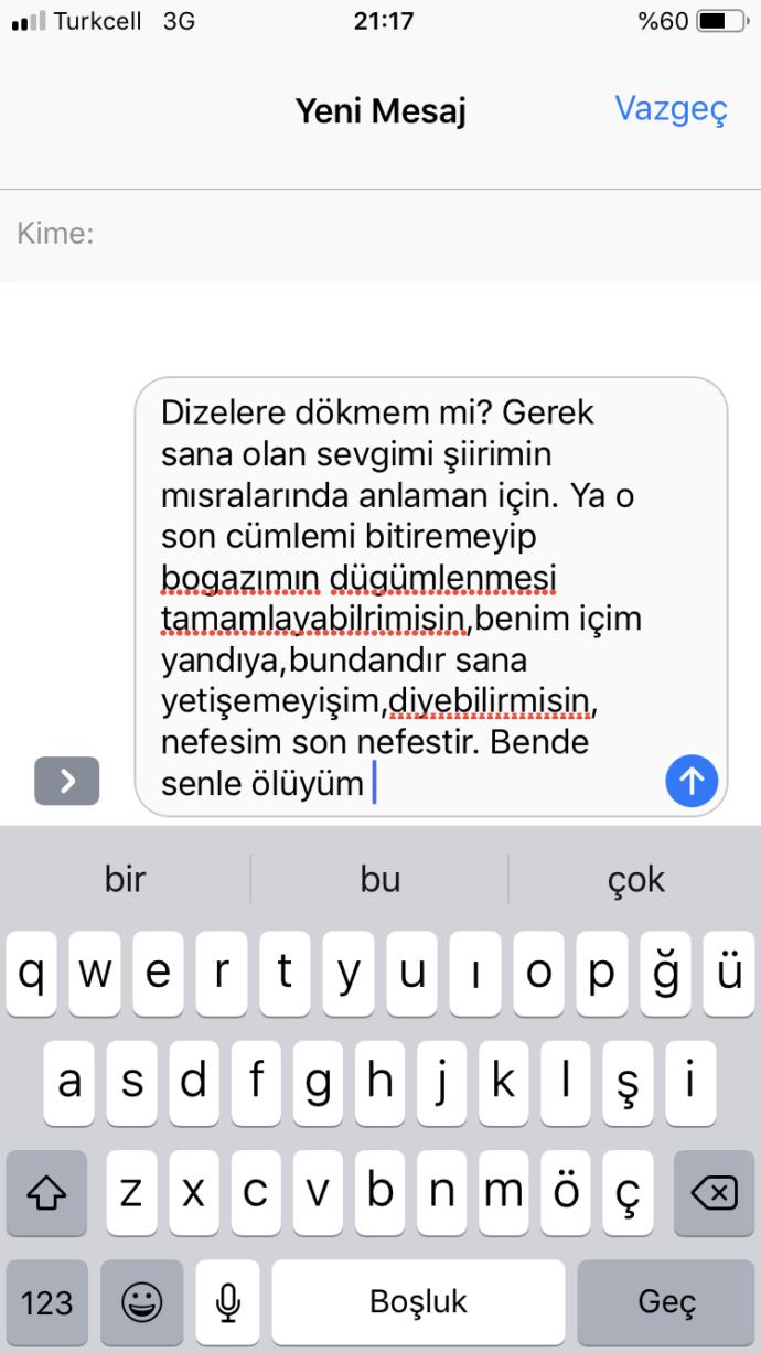 Kendince şiir yazıp gönderemiyeceginiz kişiyi fark ettiniz mi?