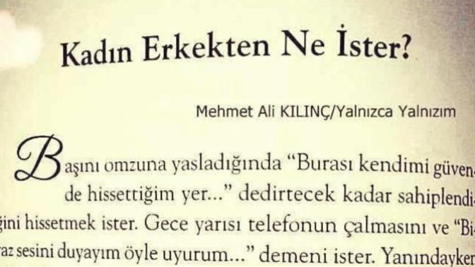 Kadın, erkekten ne ister?