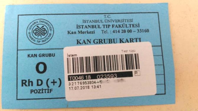 Kan grubu kartını yanınızda taşıyor musunuz?