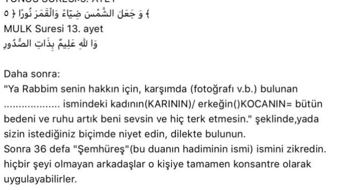 Bu dua mı büyü mü?