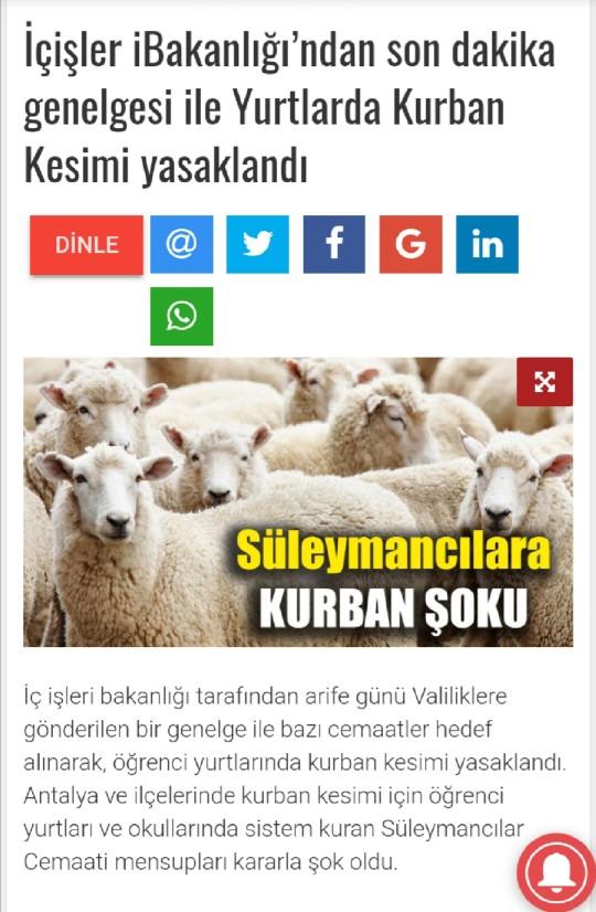 Yurtlarda kurban kesimi yasaklanması hakkında ne düşünüyorsunuz?
